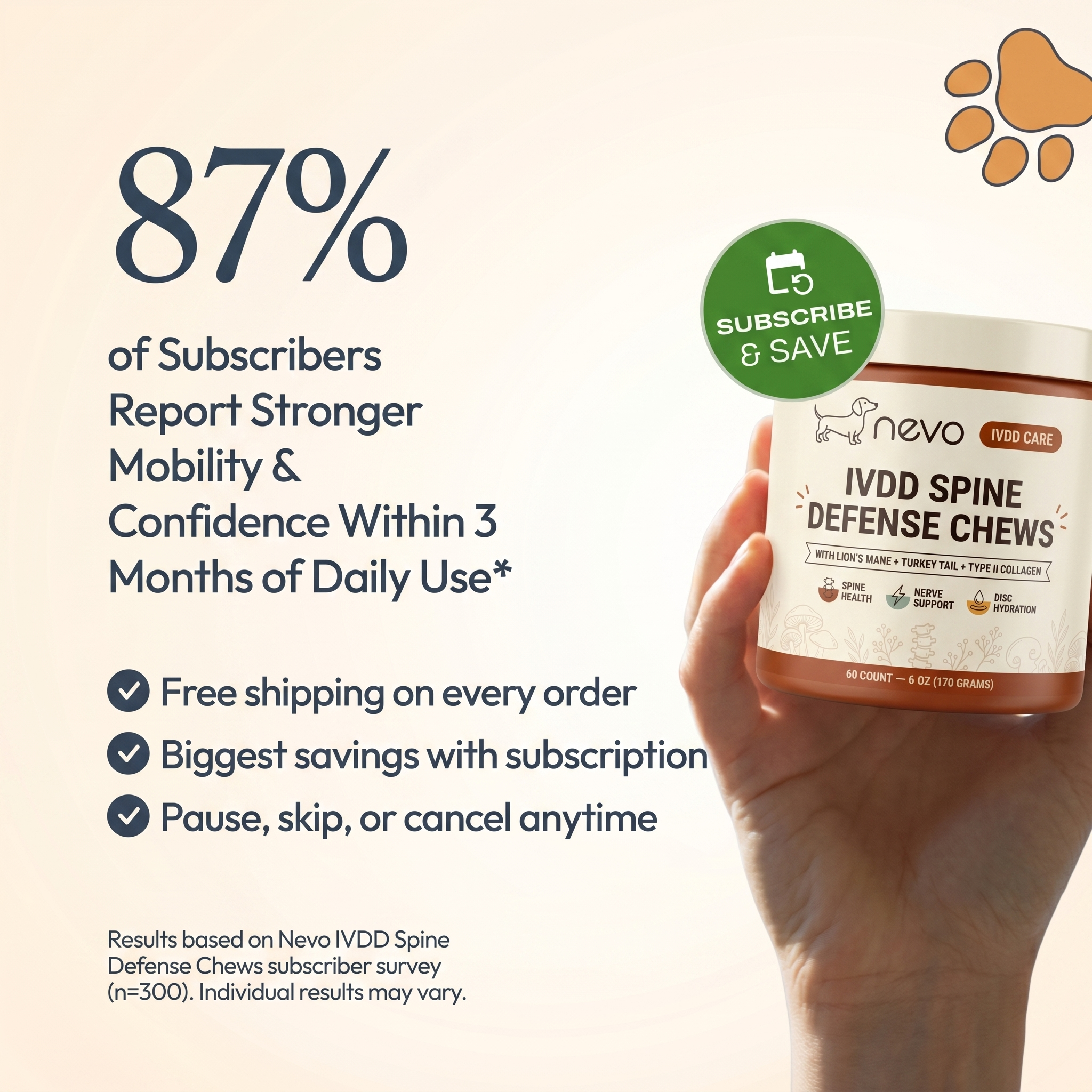 Nevo IVDD Spine Defense Chews